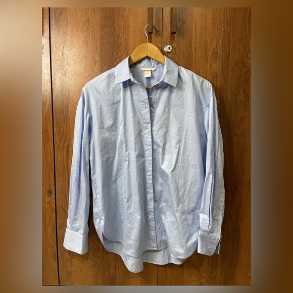 H&M Tops - H&M Oversized Blue Shirt